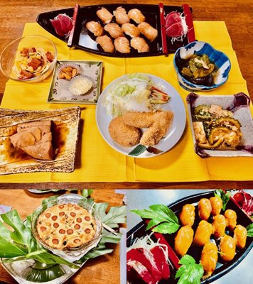 お宿の夕食の画像