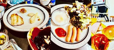 お宿の朝食の画像