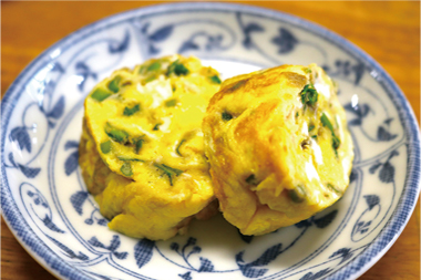 明日葉入り玉子焼きの画像